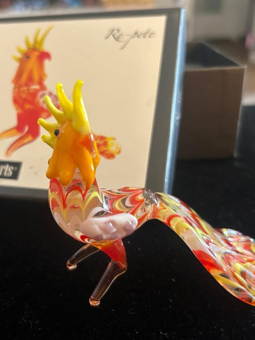 Murano Style blown Glass Rooster  -Great Mothers Day gift Idea!